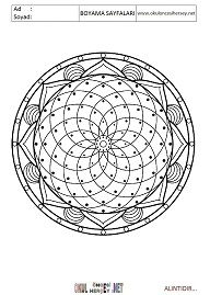 Mandala boyama sayfaları